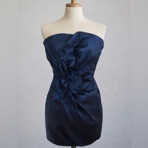 Formal Blue Strapless Dress